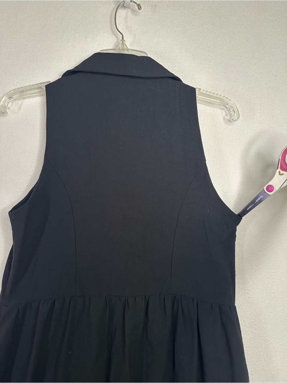 Pomander Place by Tuckernuck Black Jules Midi Dress Small Button Down Sleeveless - Picture 16 of 16